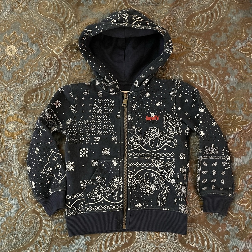 Levi's Blue and White Kids Hoodie 2T